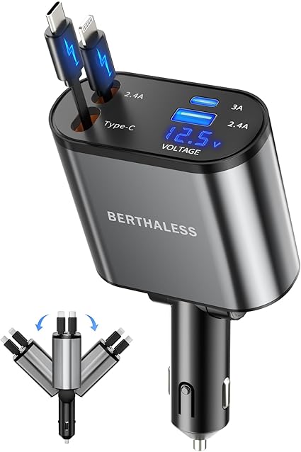 🔌 4 in 1 Retractable Charger | اشحن لحد 4 أجهزة بنفس الوقت